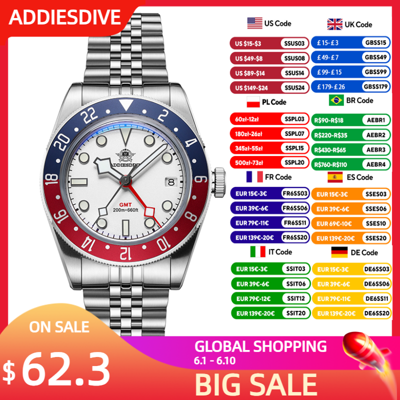 ADDIESDIVE 39mm Men's Quartz W - Anti Blue Light Film avaliação e preço
