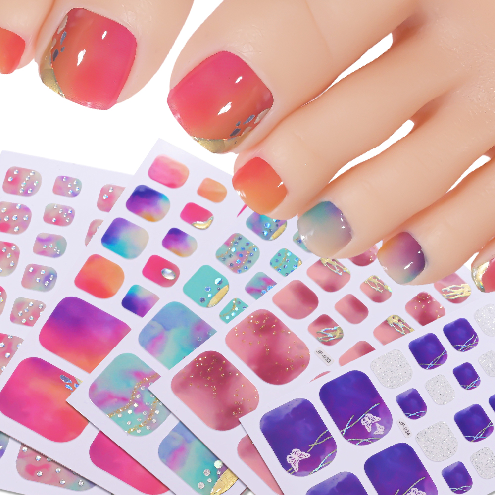 22Tips/Sheet DIY Glitter Toe N - Full Cover Adhesive avaliação e preço