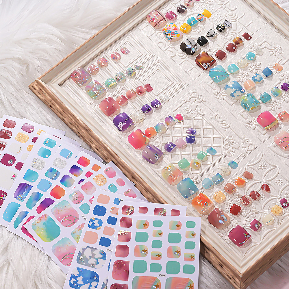 22Tips/Sheet DIY Glitter Toe N - Full Cover Adhesive avaliação e preço