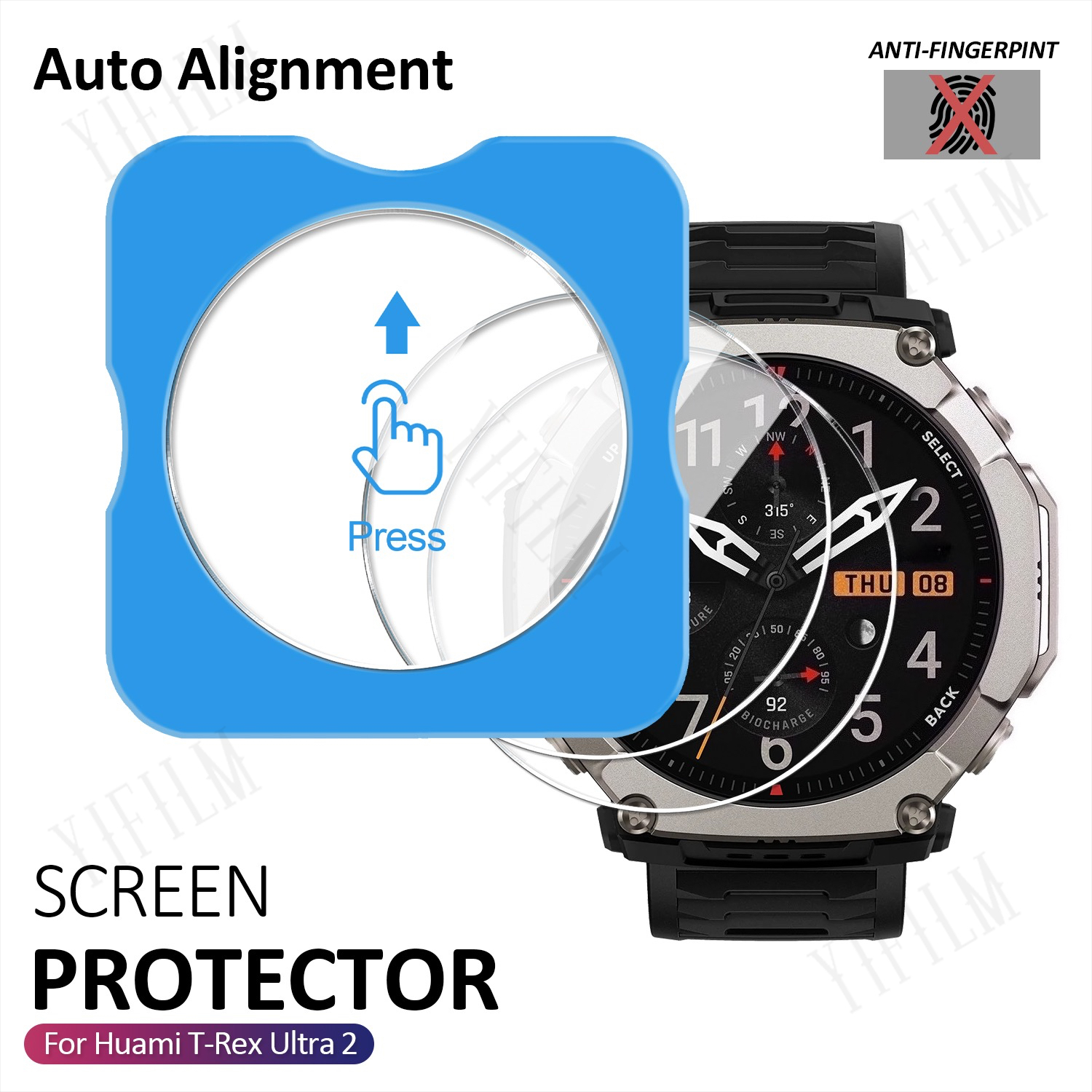 For Huami T-Rex Ultra 2 Screen - Glass Protector Auto avaliação e preço
