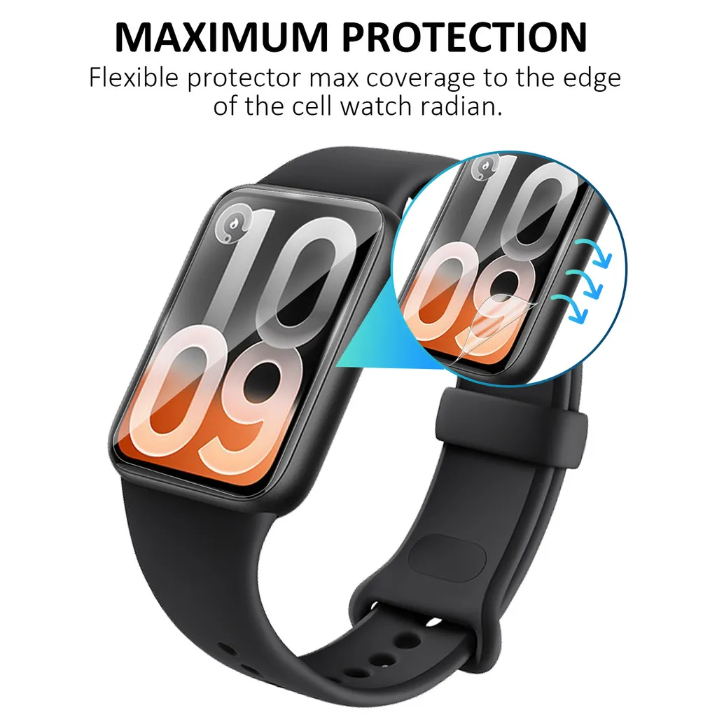 1-5PCS For Xiaomi Mi band 10 P - Smartwatch Screen Film avaliação e preço