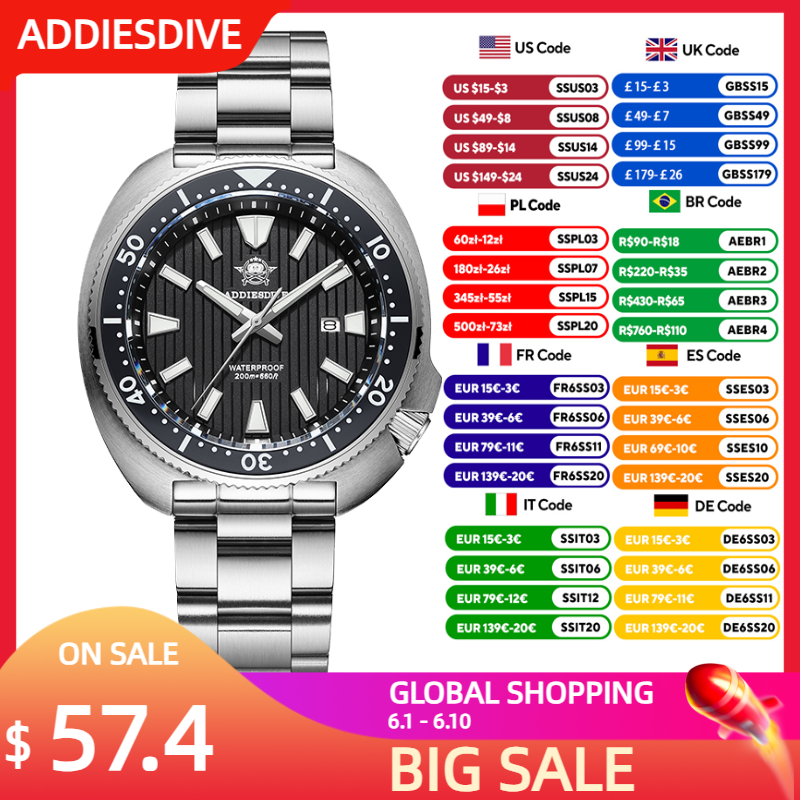 ADDIESDIVE New Men's Watches Q - Anti Blue Light Film avaliação e preço