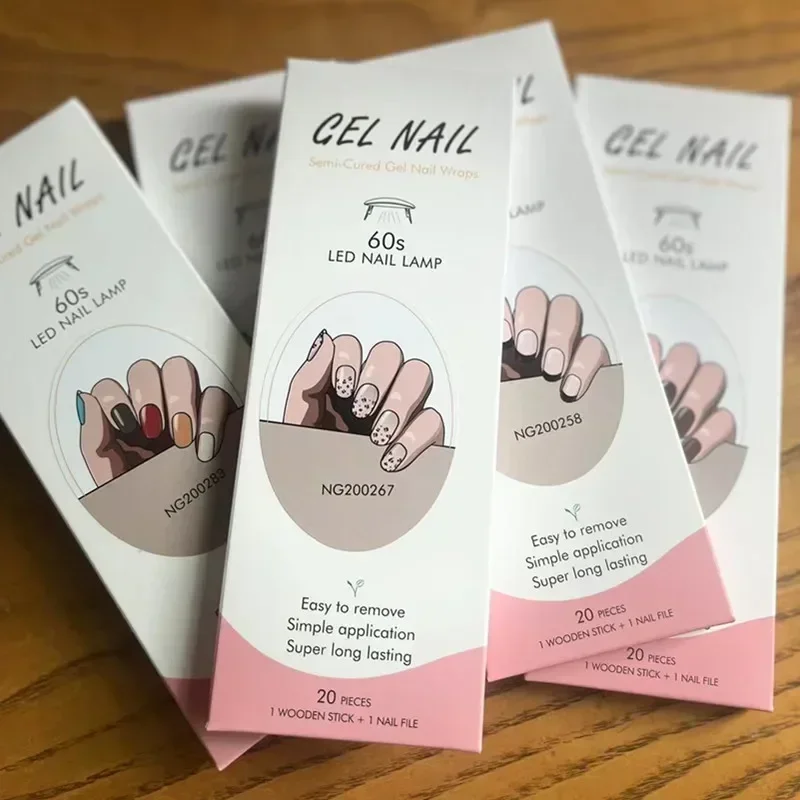 Semi-Cured Gel Nail Strips Pat - Full Cover Adhesive avaliação e preço