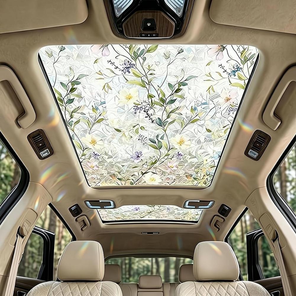 Floral Stained Glass Car Sunro - Privacy Screen Protector avaliação e preço